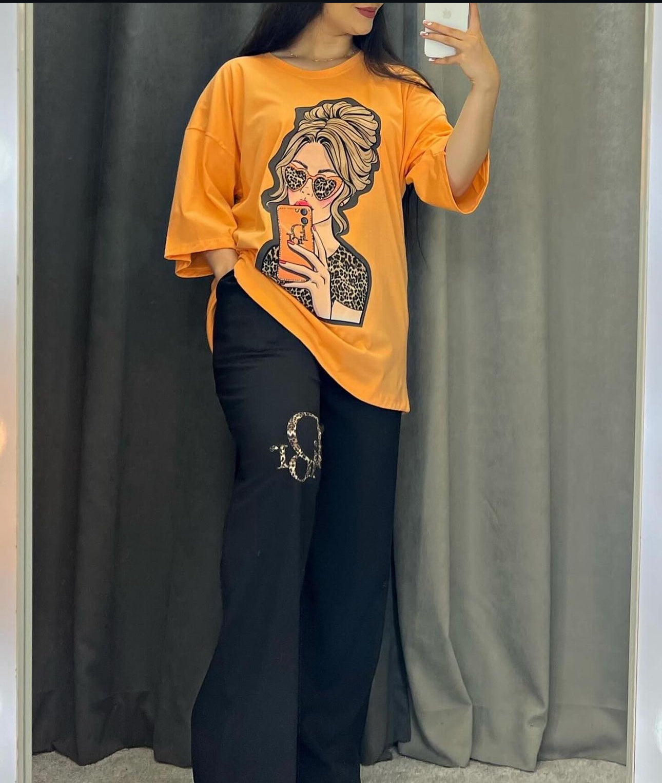 ZCC- #103 Printed Drop-Shoulder Tee Trousers