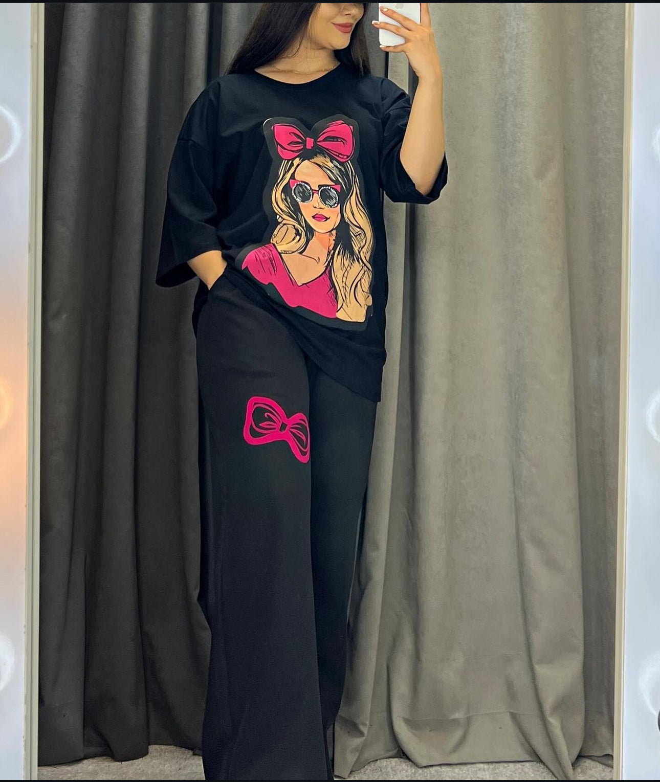 ZCC- #103 Printed Drop-Shoulder Tee Trousers